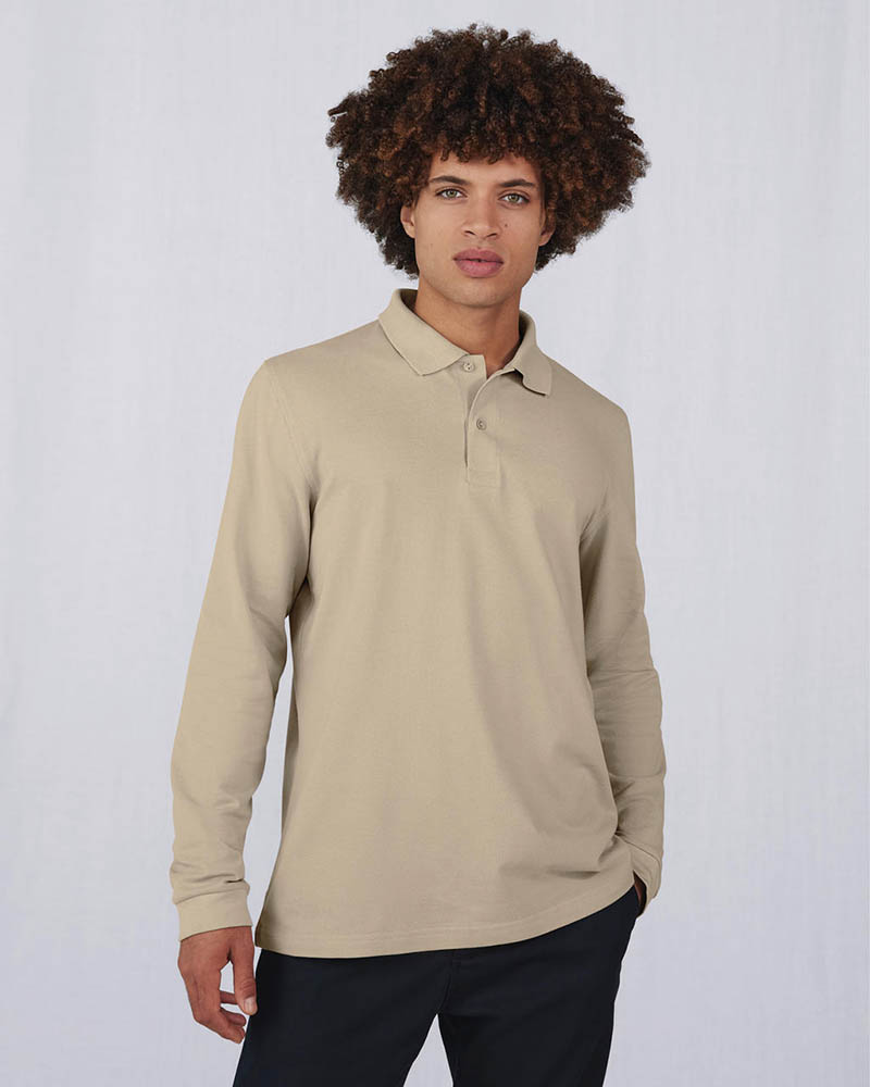 Męska koszulka polo z długim rękawem 180 g/m² – B&C My Polo PU425