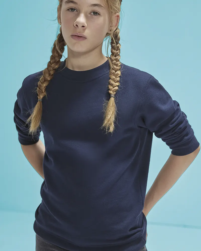 B&C ID.332 Crew /kids WK001 – dziecięca bluza 280 g/m²