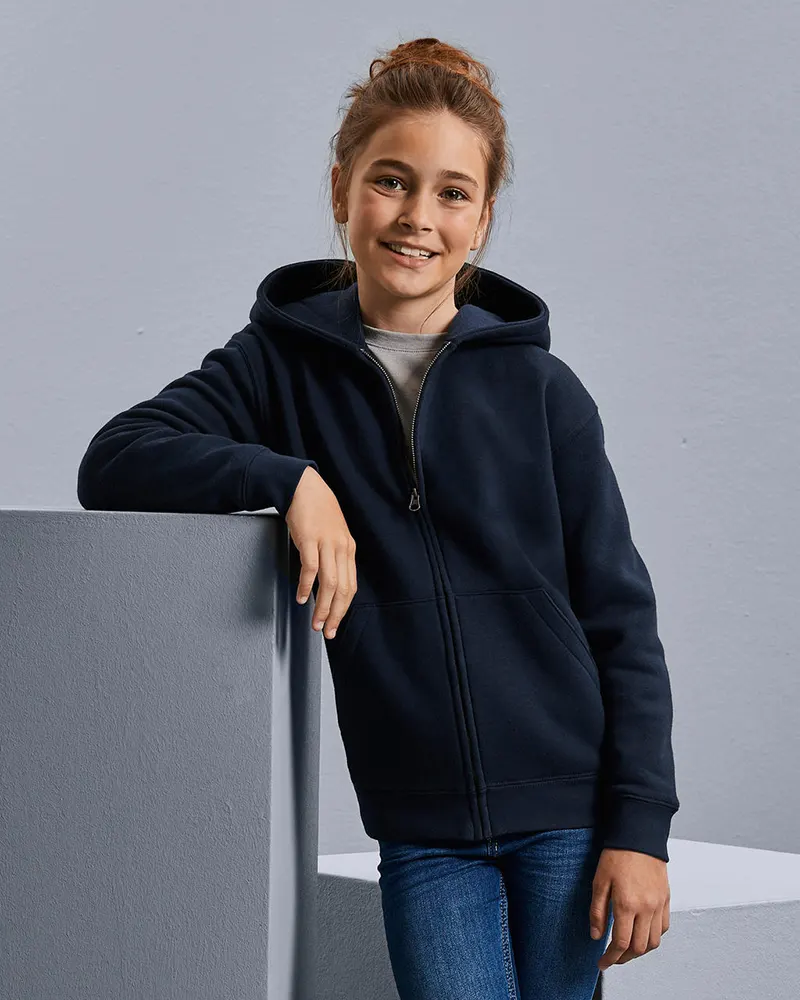 Russell Authentic 266B – dziecięca bluza premium z kapturem na zamek 280 g/m²