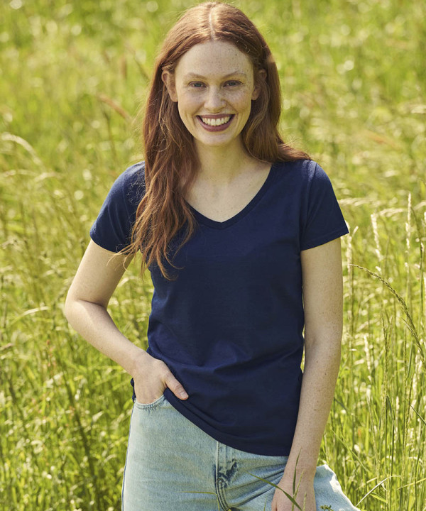 Fruit of the Loom Damska Iconic 150 V-Neck T 61-444-0