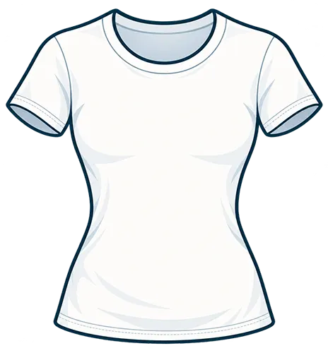 Damskie koszulki klasyczne z okrągłym dekoltem crew neck